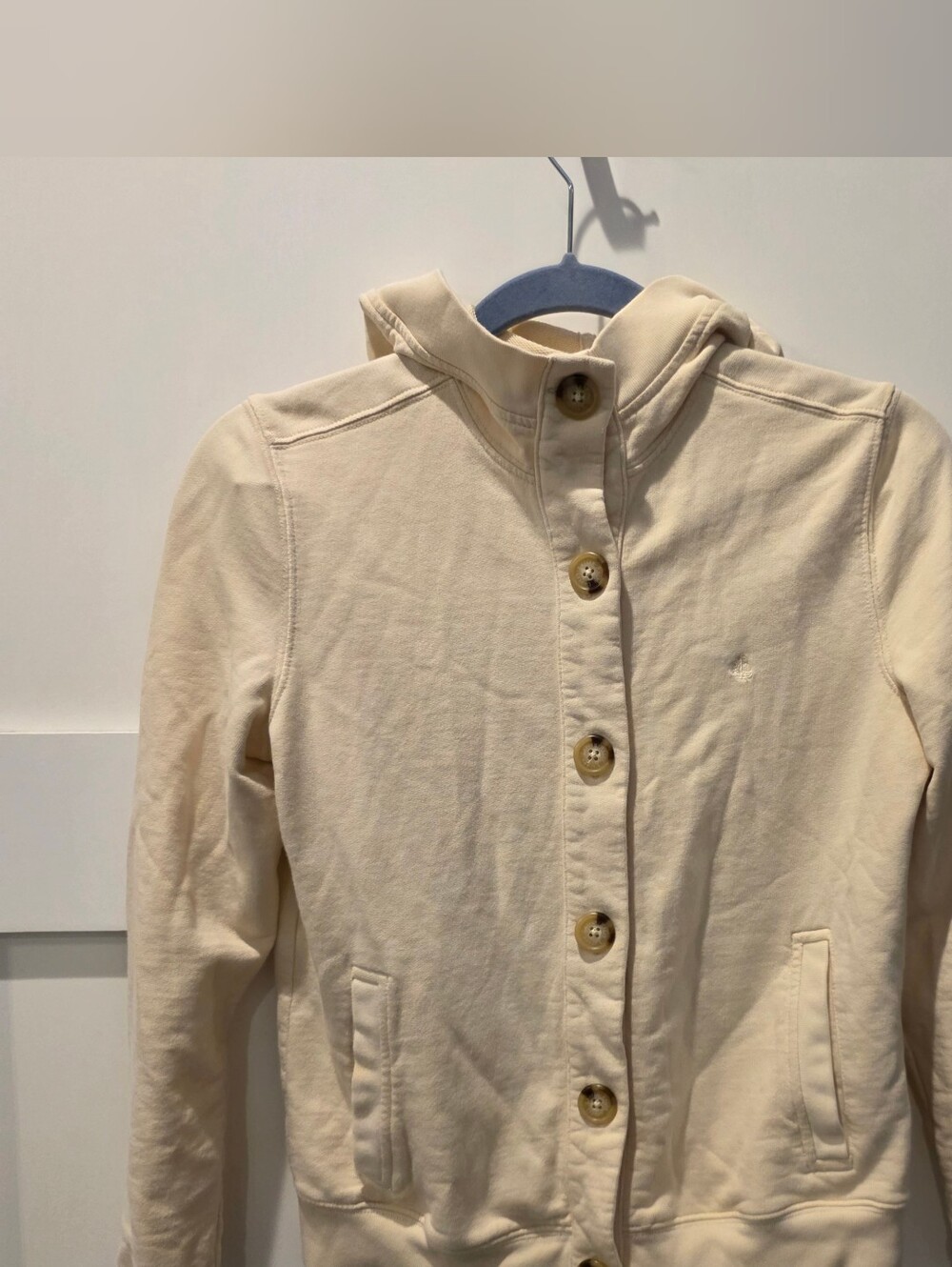 Lauren Ralph Lauren Womens Button-up Hooded Y2K Sweatshirt Butter Yellow Petites
